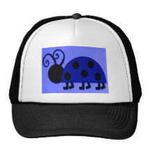 Blue Lady Bug Trucker Hats