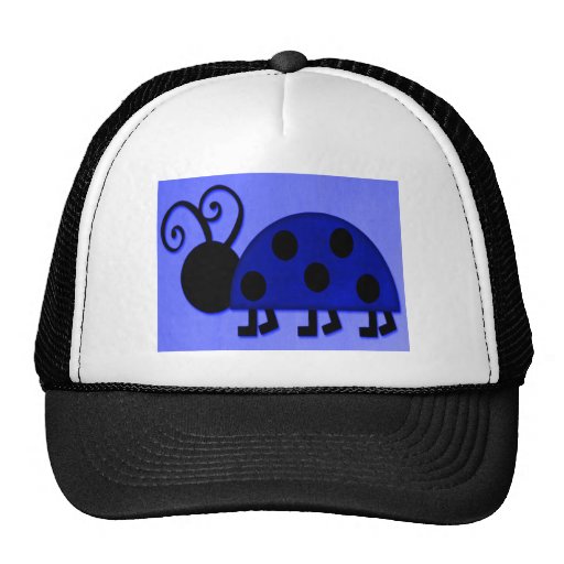 Blue Lady Bug Trucker Hats