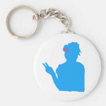 Blue lady keychain