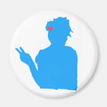 Blue lady magnet