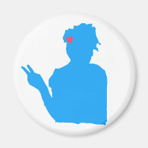 Blue lady magnet