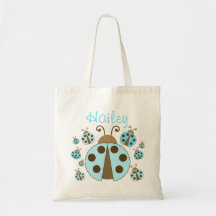 Blue Ladybug Tote Bag