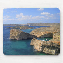 Blue lagoon in Malta Mousepads