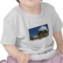 Blue Lagoon Palm Trees Tee Shirts