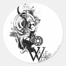 Blue Lantern Graphic 2 Sticker