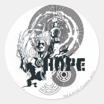 Blue Lantern Graphic 4 Round Stickers