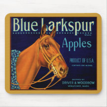 Blue Larkspur Champion Horse Mousepad
