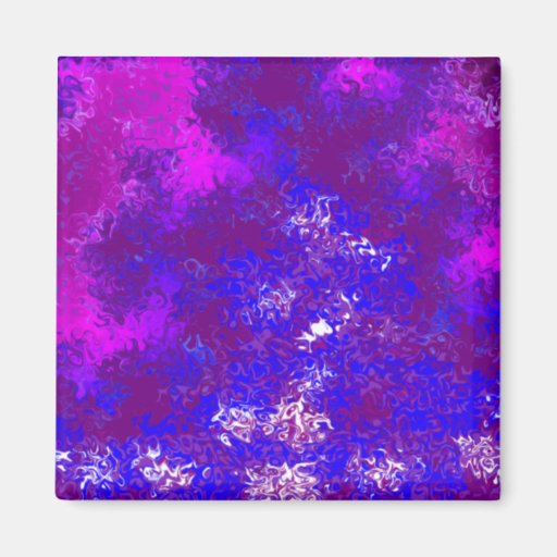 Blue Lavender Abstract Fridge Magnets