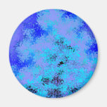 Blue Lavender Abstract Refrigerator Magnets