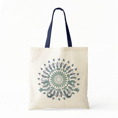 Blue Leaf Mandala Bag by GSquared
