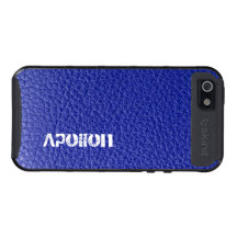 Blue leather look custom covers for iPhone 5