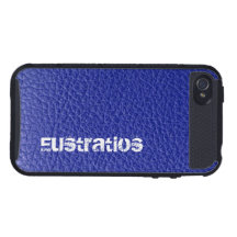 Blue leather look custom iPhone 4 covers