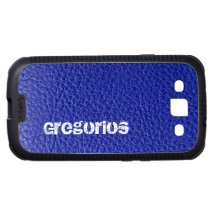 Blue leather look custom samsung galaxy s3 covers