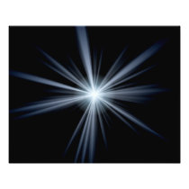 Blue Lens Flare Burst Photo Print