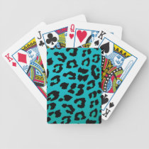 blue leopard playing cards