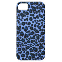 Blue Leopard Print iPhone 5 Case