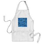 Blue Leopard Print Pattern. Apron
