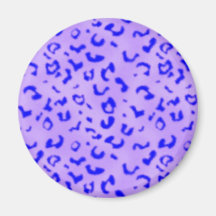 Blue Leopard Refrigerator Magnet