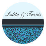 Blue Leopard Stickers
