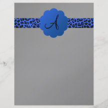 Blue leopard stripe monogram flyer