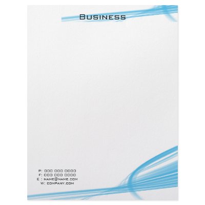 blue customized letterhead by 3dbacks