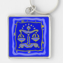 Blue Libra Keychain