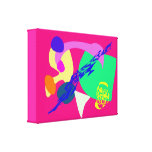 Blue Lightning Deep Pink Canvas Print