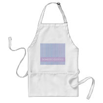 Blue Lilac White Stripes lilac Goddess Apron