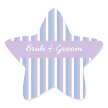 Blue Lilac White Stripes lilac Wedding Star