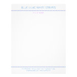 Blue Lilac White Stripes white Letterhead