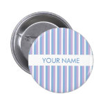 Blue Lilac White Stripes white Pins