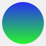 Blue Lime Gradient Round Sticker