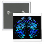 Blue Lion Head Buttons