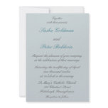 Blue Lotus Floral Wedding Invitation
