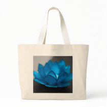Blue Lotus Flower Canvas Bag