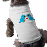 Blue Love Birds Doggie T Shirt