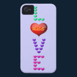 Blue Love Hugs Hearts iPhone4 Case casemate cases