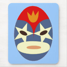 Blue Lucha Libre Mask Mousepad
