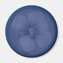 Blue Luminous Flower Magnet