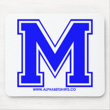 Blue M Mouse Pad
