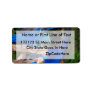 Blue macaw parrots fighting photograph picture personalized address label