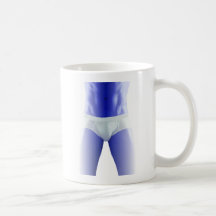 Blue Man in Underwear Coffee Mugs
