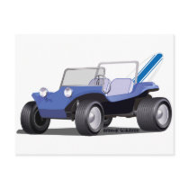 Blue Manx Side Postcards