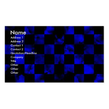 Blue Marble Chequerboard Business Card Template