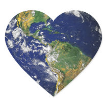 Blue Marble_Love at first sight_heart-shaped Stickers