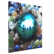 Blue Marble Surreal Reflections Canvas Print