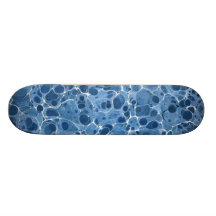 Blue Marbleized Custom Skateboard
