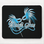 Blue Mardi Gras Mask Mousepad