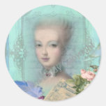 Blue Marie Round Stickers