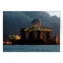 Blue Marlin Radar Ship Greeting Card
